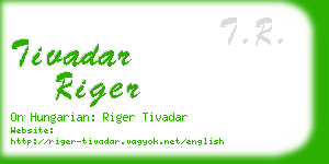 tivadar riger business card